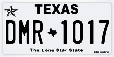 TX license plate DMR1017