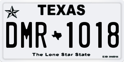 TX license plate DMR1018