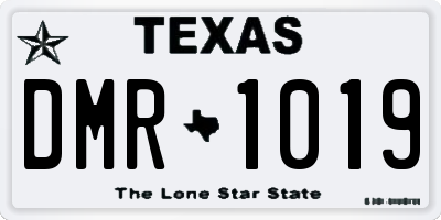 TX license plate DMR1019