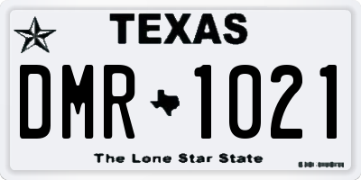 TX license plate DMR1021