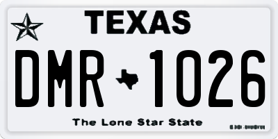 TX license plate DMR1026