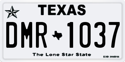 TX license plate DMR1037