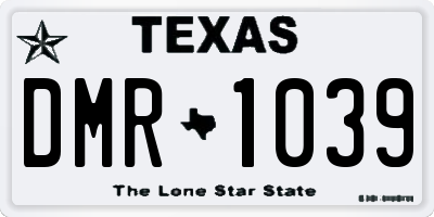 TX license plate DMR1039