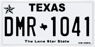 TX license plate DMR1041