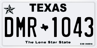 TX license plate DMR1043
