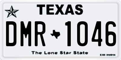 TX license plate DMR1046