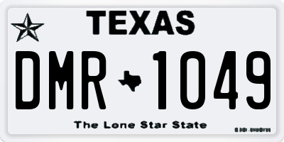 TX license plate DMR1049