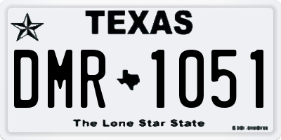 TX license plate DMR1051
