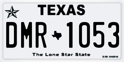 TX license plate DMR1053