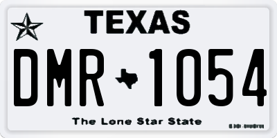 TX license plate DMR1054