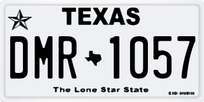 TX license plate DMR1057