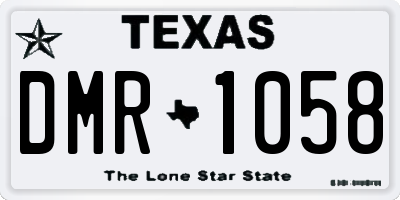 TX license plate DMR1058