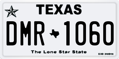 TX license plate DMR1060