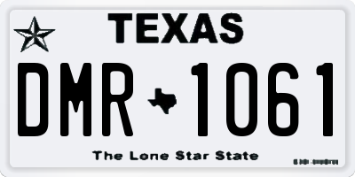 TX license plate DMR1061