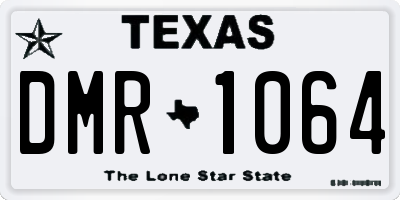 TX license plate DMR1064