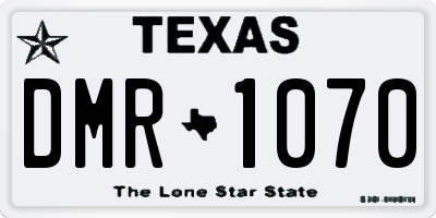 TX license plate DMR1070
