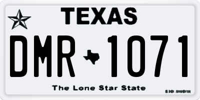 TX license plate DMR1071