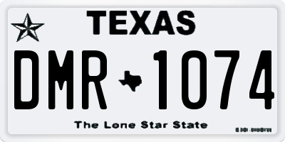 TX license plate DMR1074