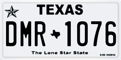 TX license plate DMR1076