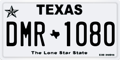 TX license plate DMR1080