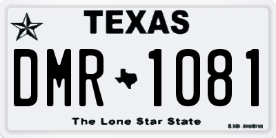 TX license plate DMR1081