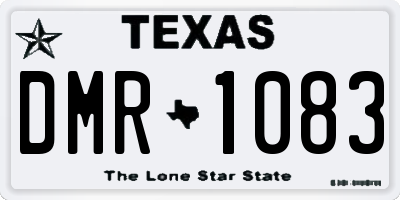 TX license plate DMR1083