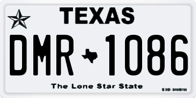 TX license plate DMR1086