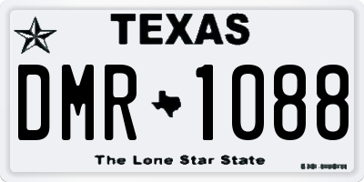 TX license plate DMR1088