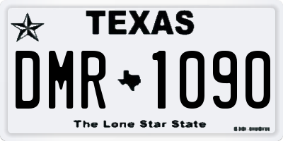 TX license plate DMR1090