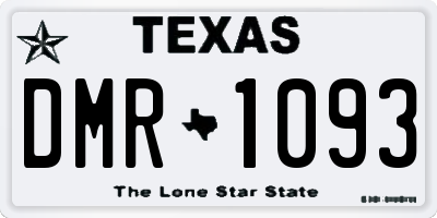 TX license plate DMR1093