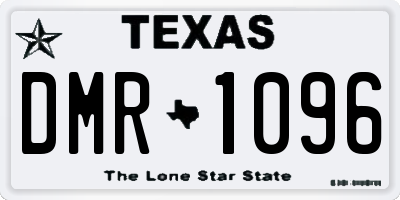 TX license plate DMR1096