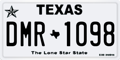 TX license plate DMR1098