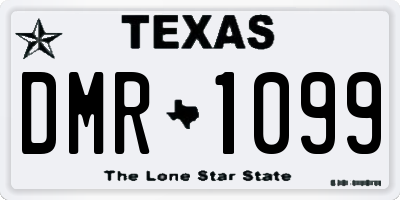 TX license plate DMR1099