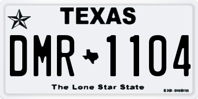 TX license plate DMR1104