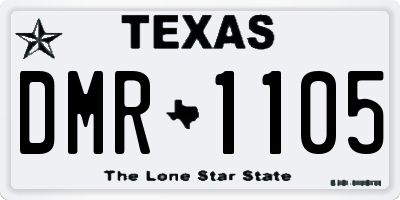 TX license plate DMR1105