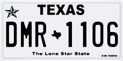 TX license plate DMR1106
