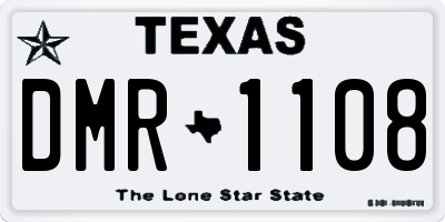 TX license plate DMR1108