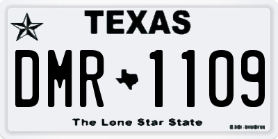 TX license plate DMR1109