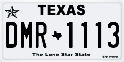 TX license plate DMR1113