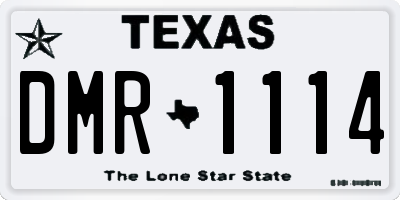 TX license plate DMR1114