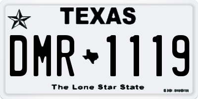 TX license plate DMR1119