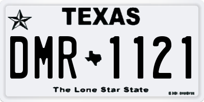 TX license plate DMR1121