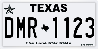 TX license plate DMR1123