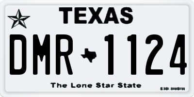 TX license plate DMR1124