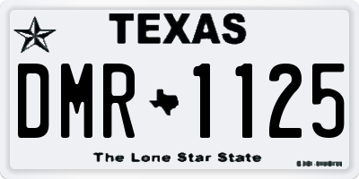 TX license plate DMR1125