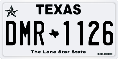 TX license plate DMR1126