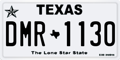 TX license plate DMR1130