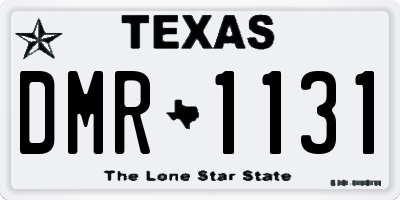 TX license plate DMR1131