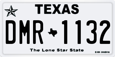 TX license plate DMR1132