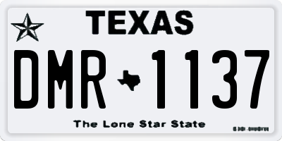 TX license plate DMR1137